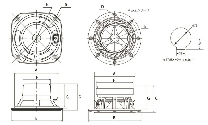 楽天市場】FOSTEX FF105WK 10cmフルレンジ スピーカーユニット（1台