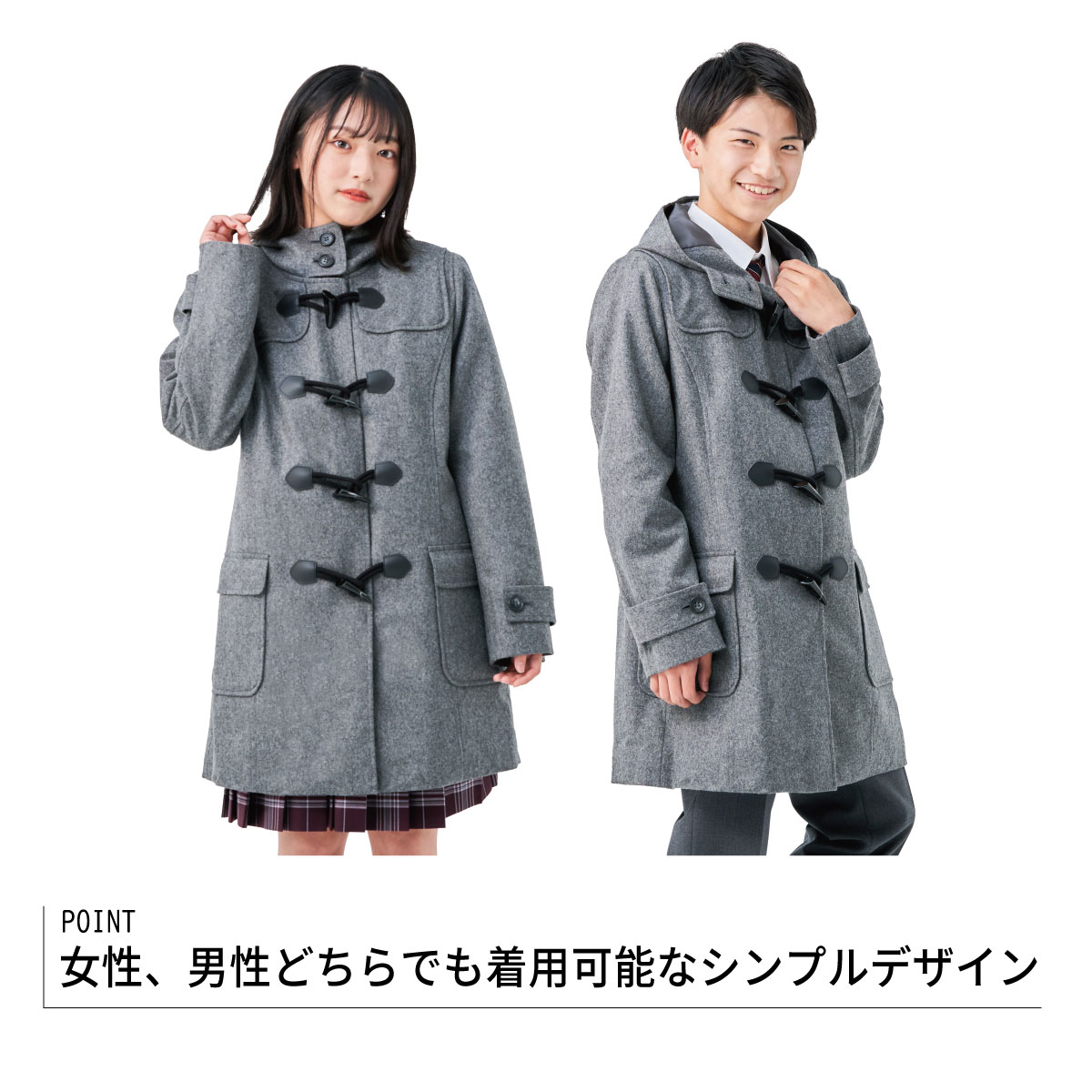 viridi-anne ダッフルコート サイズ2 フード付き viridi-anne ダッフル