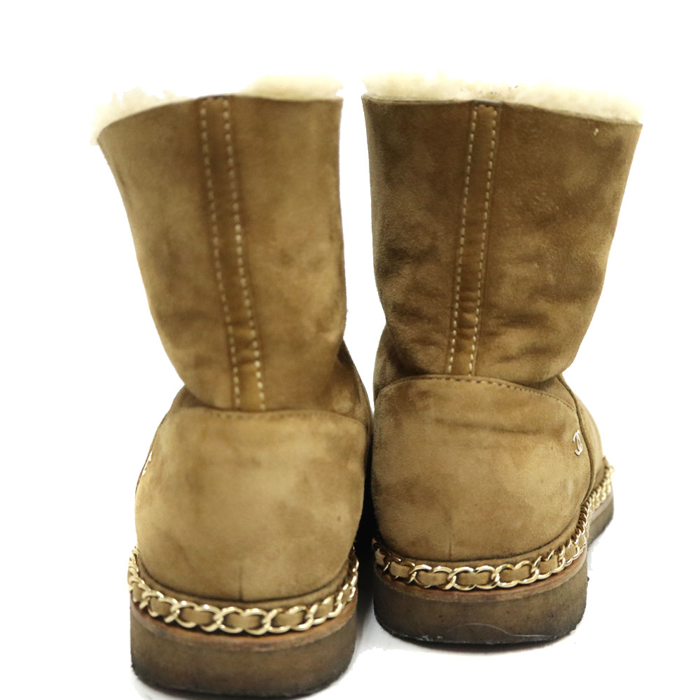 楽天市場】シャネル Chanel ムートンブーツ ブラウン 約26.5cm 靴
