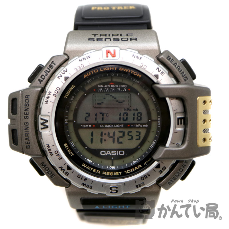 楽天市場】【値下げ】CASIO【カシオ】PRT-40 PROTREK BASSINGGEAR プロ