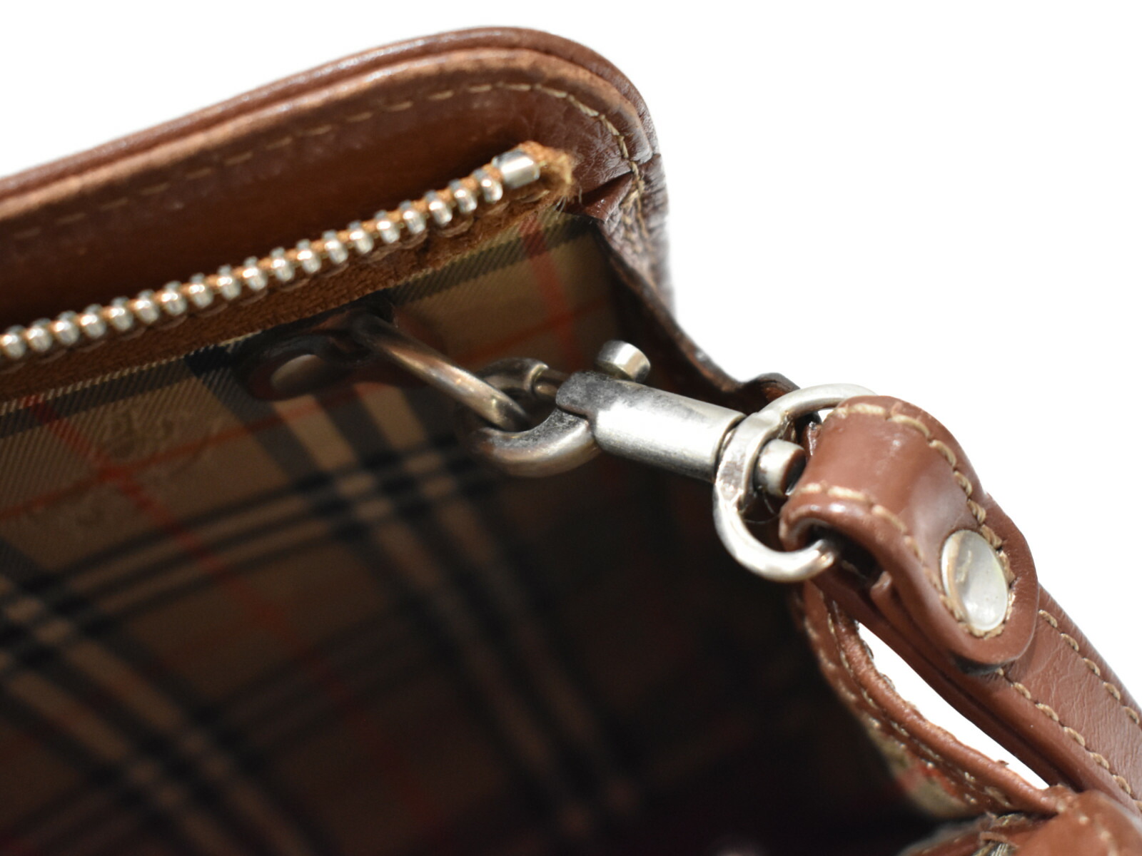 楽天市場】BURBERRY バーバリー セカンドバッグ レザー ブラウン