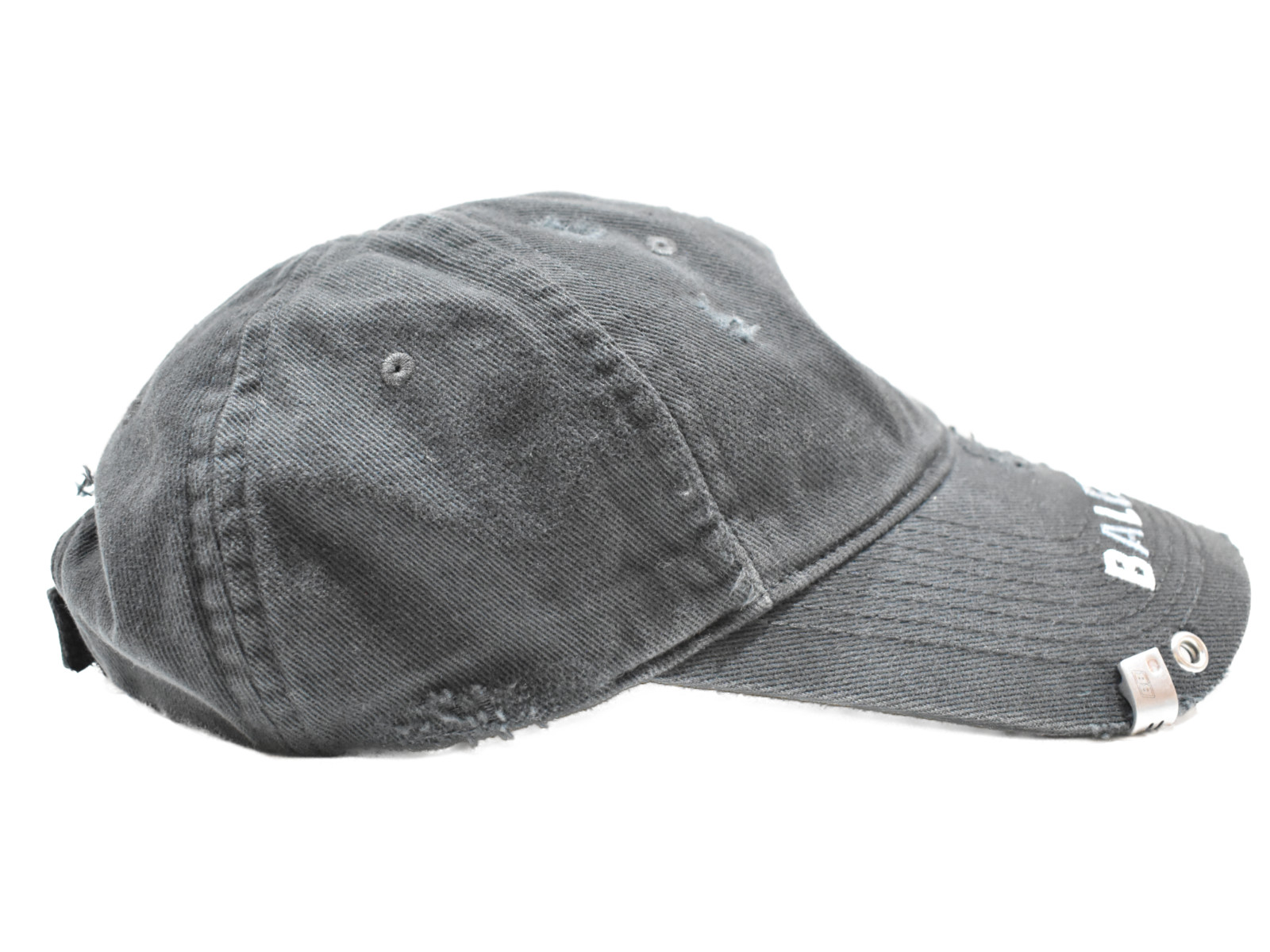 BALENCIAGA キャップ Lサイズ ダメージ加工ピアッシング BALENCIAGA