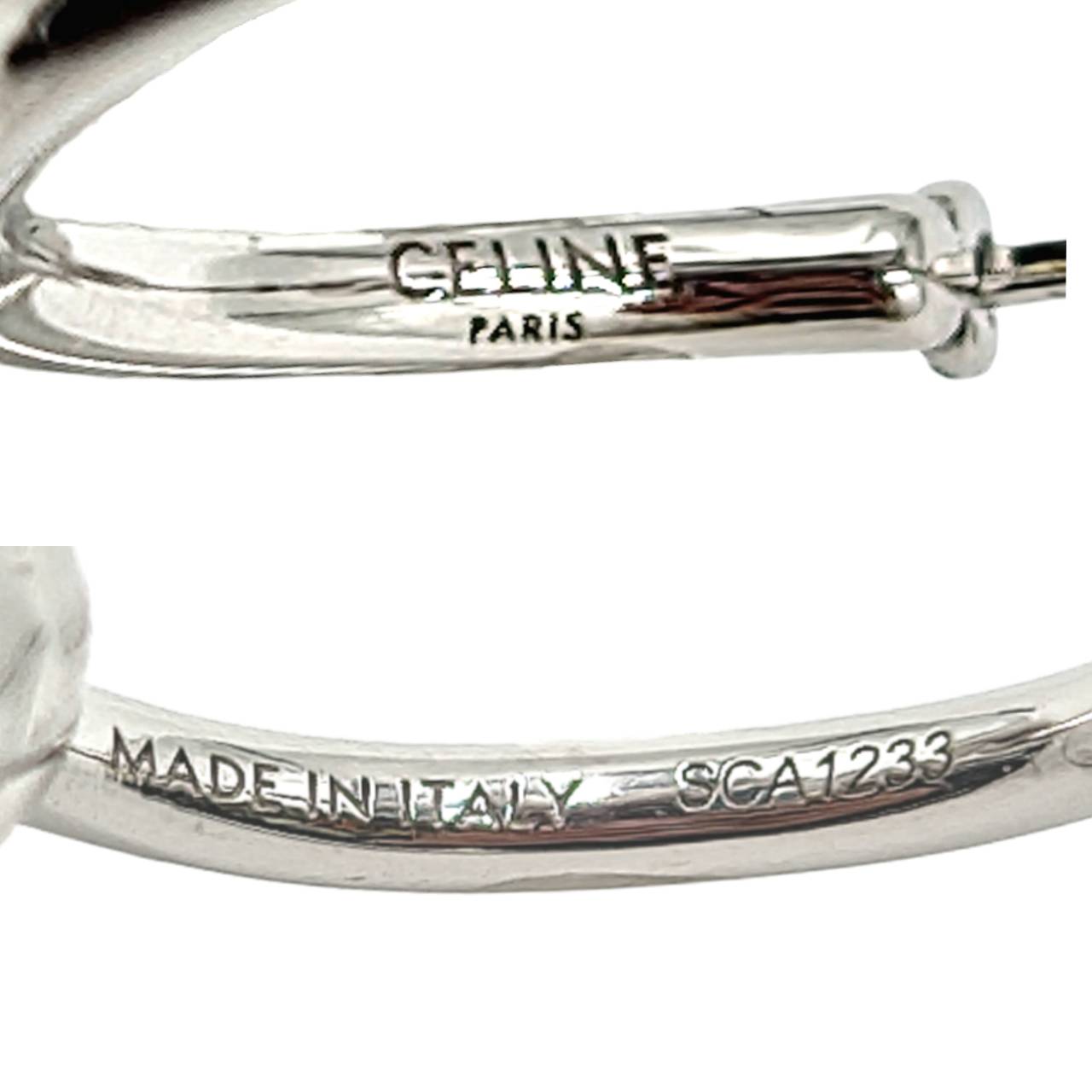 楽天市場】CELINE セリーヌ SCA1233 ノットスモール フープピアス 片耳