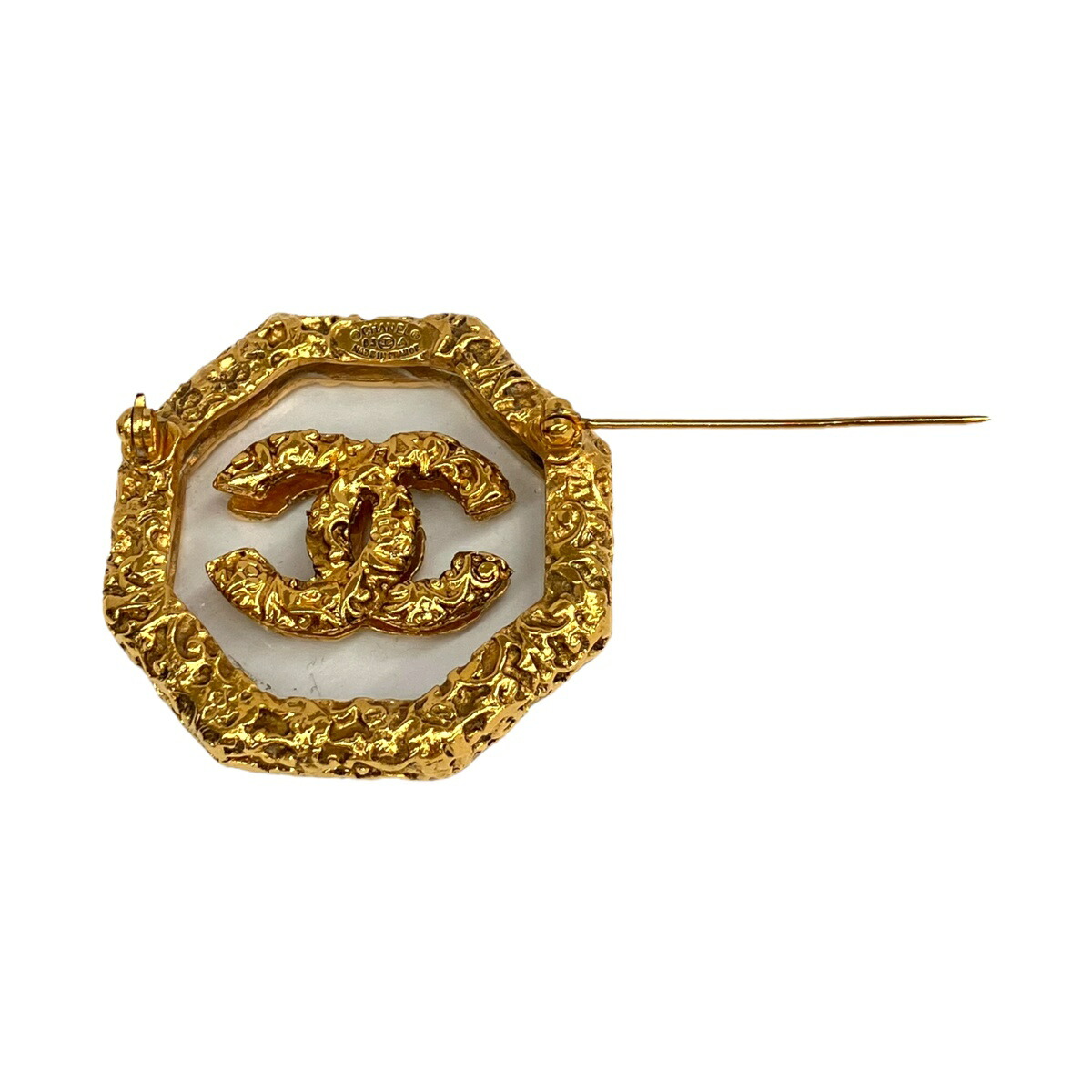 楽天市場】【中古】｜CHANEL シャネル 溶岩ブローチ 93A ココマーク