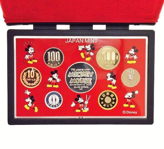 楽天市場】ミッキーマウス 2003 プルーフ貨幣セット 75周年 額面666円