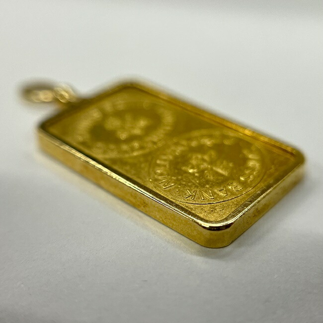 楽天市場】K24/K18YG SWISS BANKインゴット付ペンダントトップ 総重量