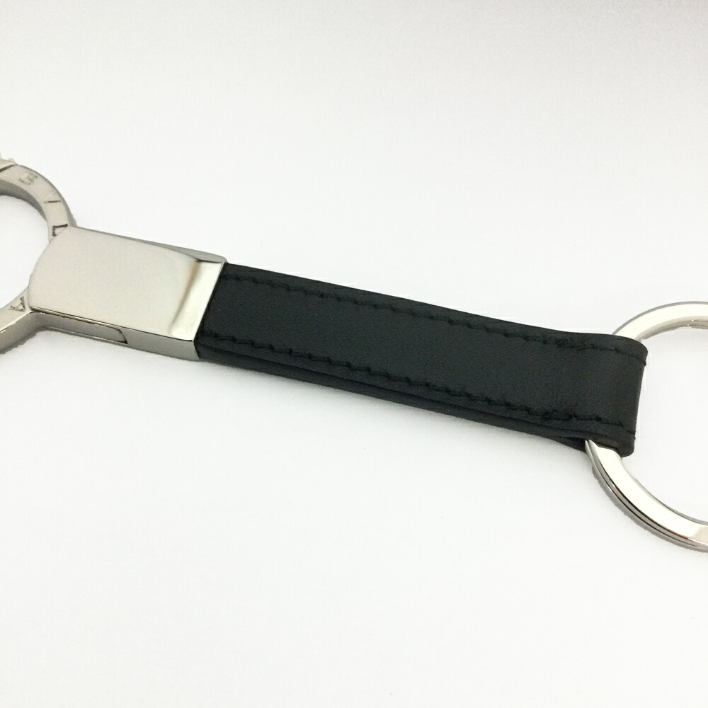楽天市場】T【BVLGARI】ブルガリ キーリング ブラック レザー 革