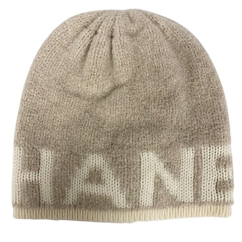 楽天市場】CHANEL シャネル 21B ロゴ ニット帽 カシミヤ混 ホワイト