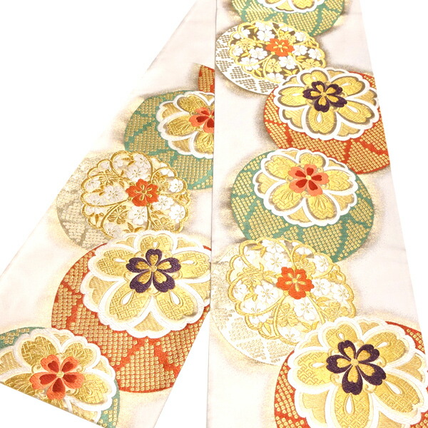 楽天市場】振袖袋帯 白 高島織物 仕立て付き 振袖用 成人式 帯 正絹