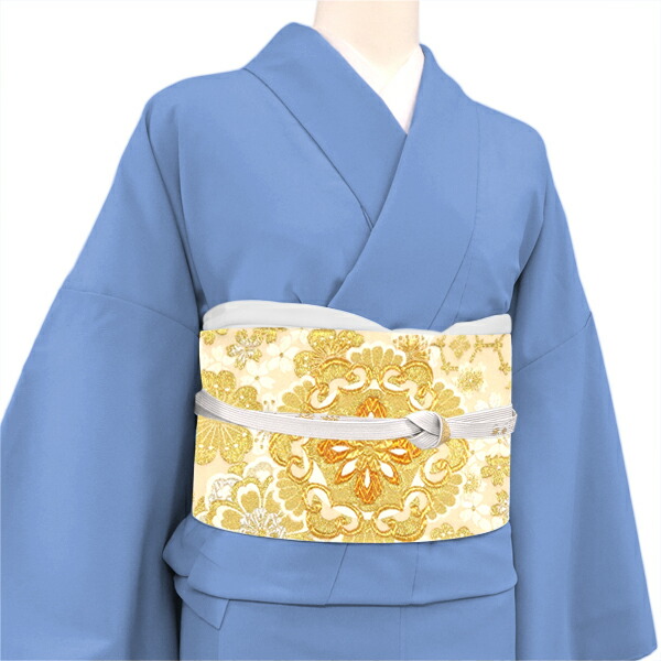 楽天市場】振袖用袋帯 熊井機業店 ベージュ 金 仕立て上がり 西陣織