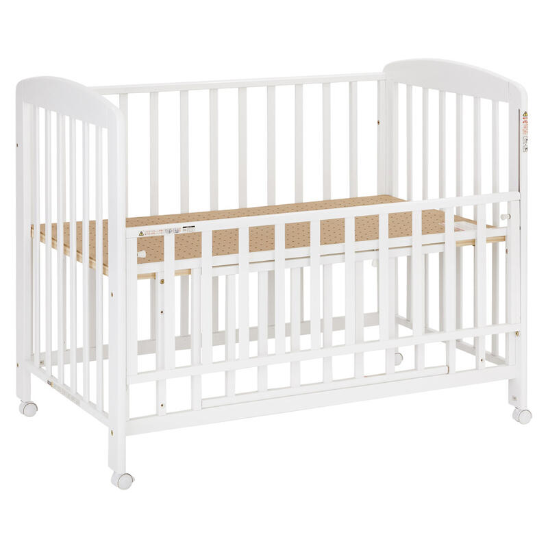 楽天市場】ベビーベッド ハイタイプ 木製 キャスター付き プチホワイト