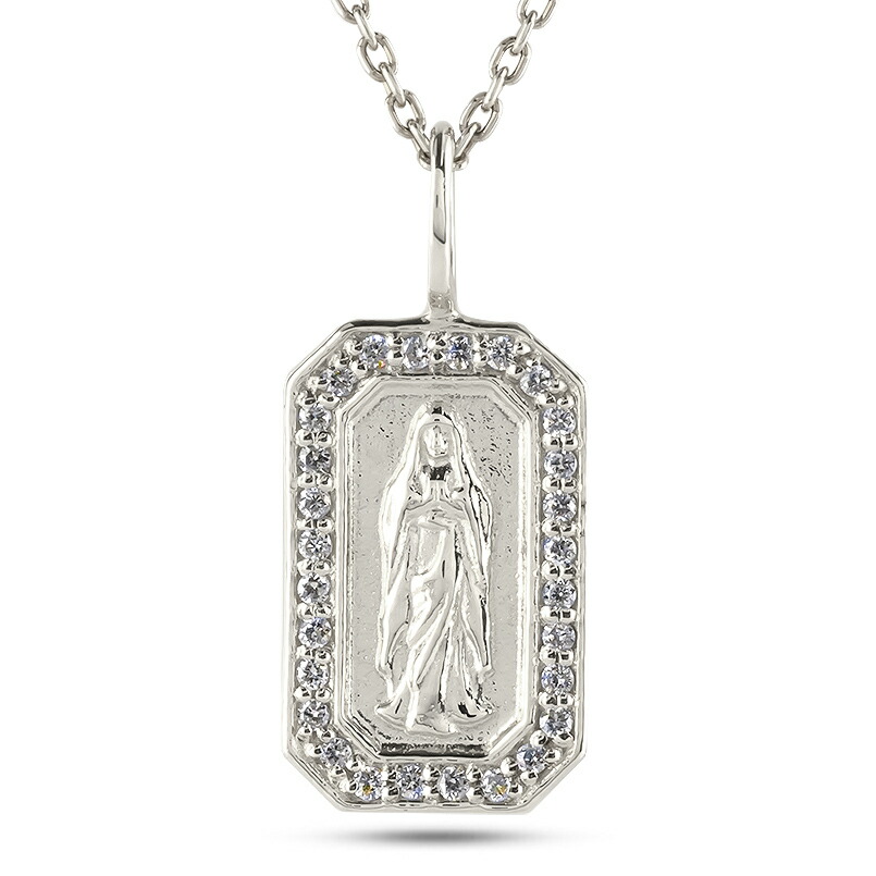 楽天市場】マリア メダイ ダイヤモンド プラチナ950 ネックレス トップ