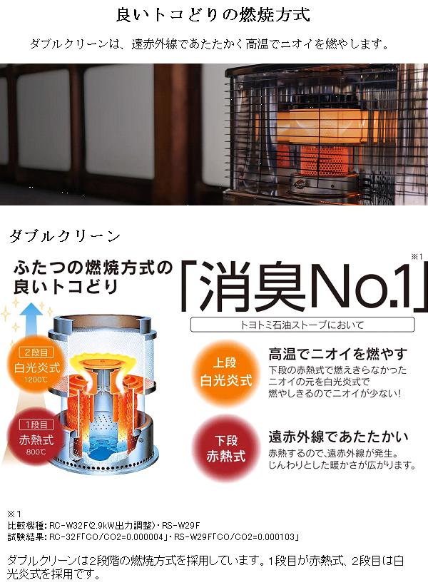 楽天市場】トヨトミ HRC-W3624 石油ストーブ 多面反射形 遠赤効果