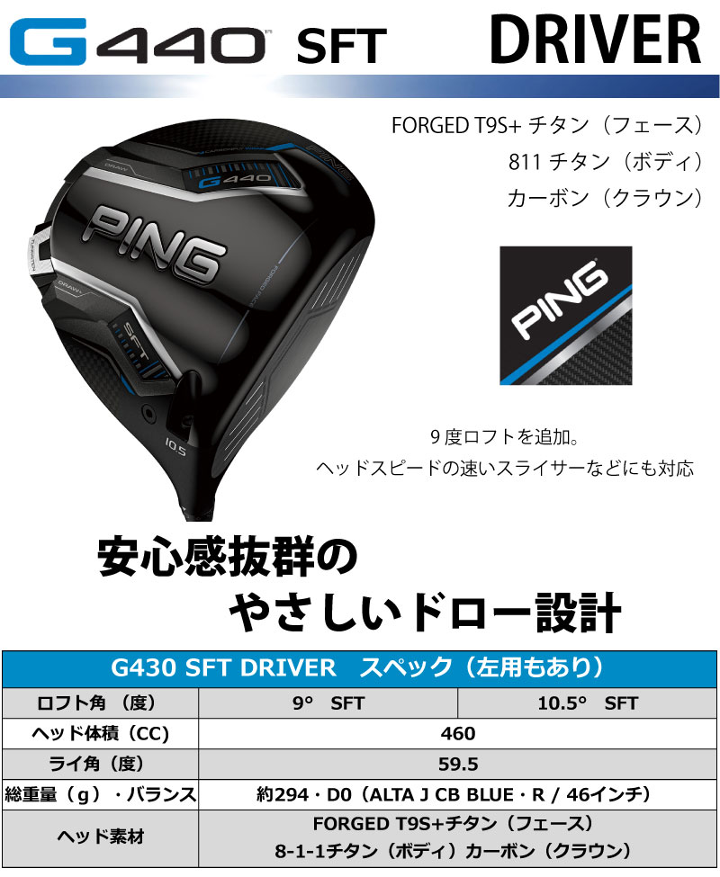 楽天市場】ピン G440 ドライバー MAX LST SFT TOUR AD GC グラファイト