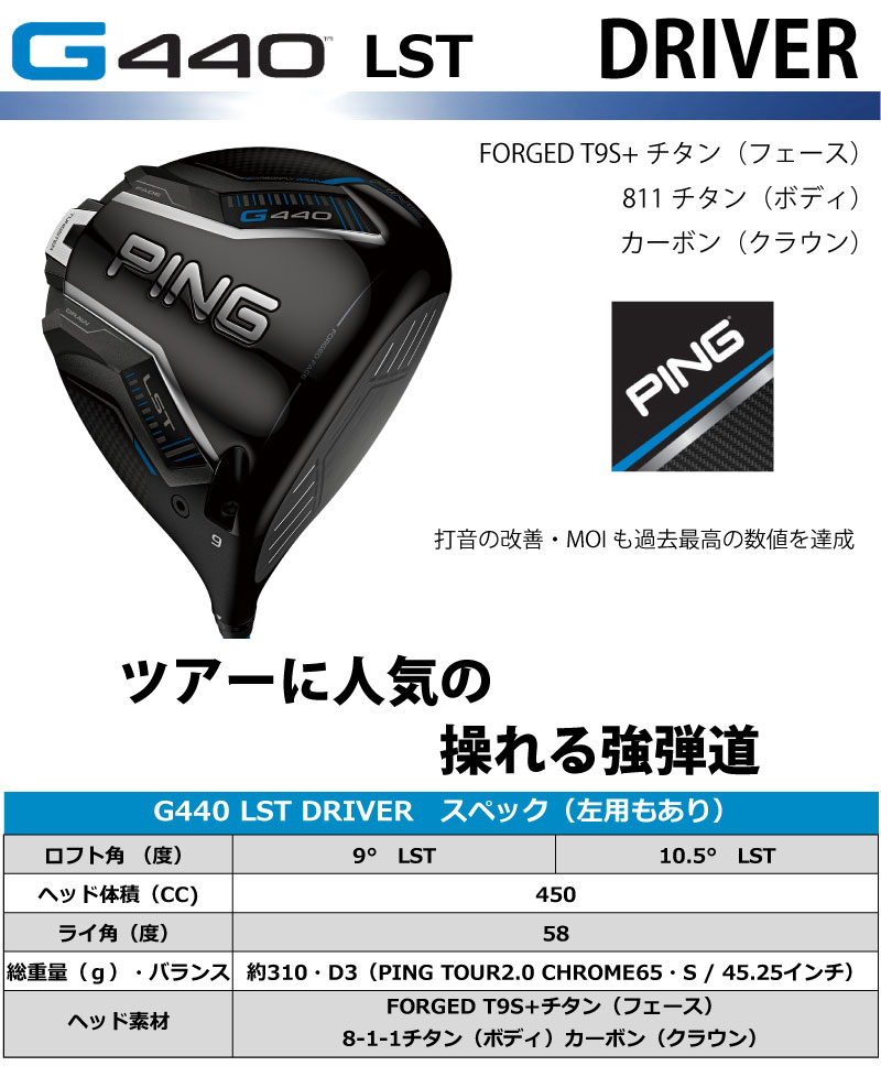 PING G440 LST 9° ドライバー ヘッドのみ PING G440 LST ドライバー 9