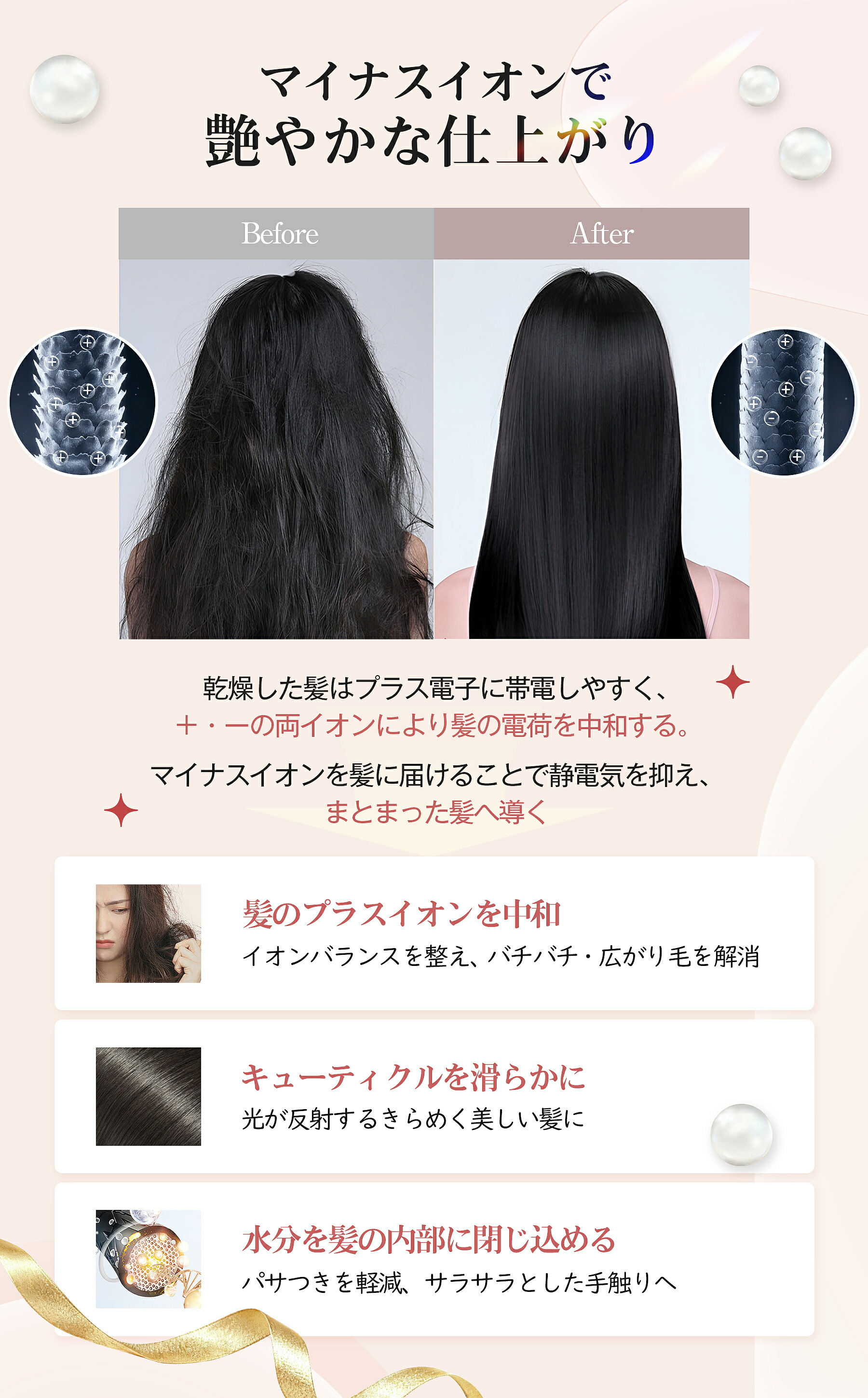 楽天市場】ドライヤーストレートナー イオン搭載 ドライヤー