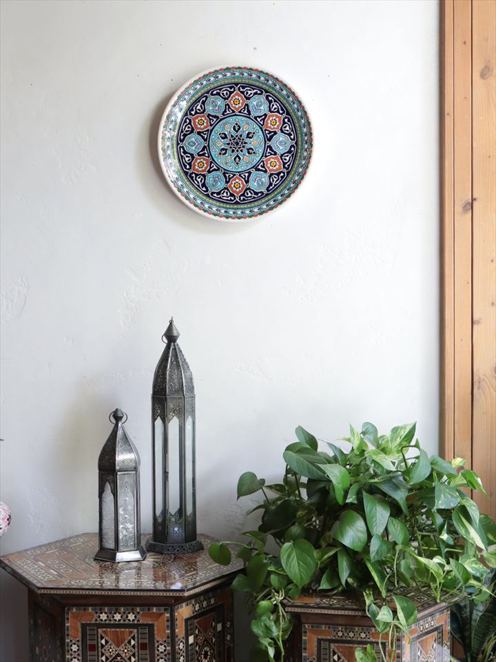 楽天市場】トルコ陶器 プレート 飾り皿 直径30cm キュタフヤ