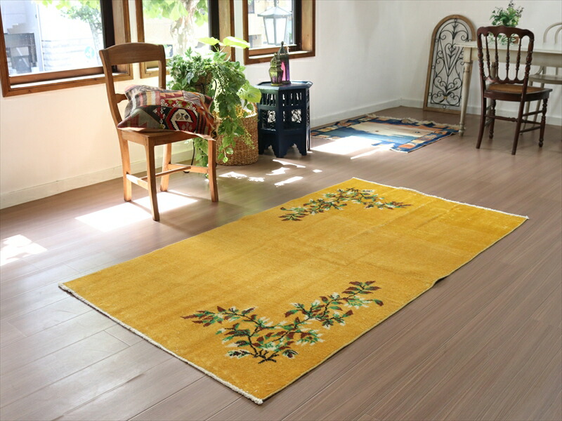 楽天市場】ヴィンテージ オーバーダイドラグ マスタードイエロー 194