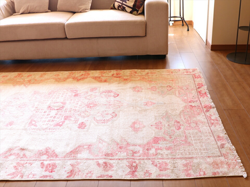 楽天市場】ヴィンテージラグ/トルコじゅうたん215×135cmアヴァノス