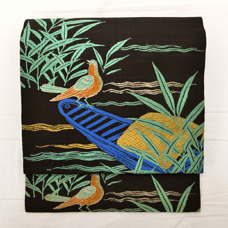 楽天市場】名古屋帯 アンティーク 大正時代 日本手刺繍 とき洗い張り後