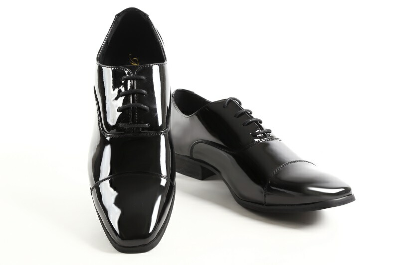 楽天市場】【レンタル】【エナメル】黒ストレートチップ タキシード