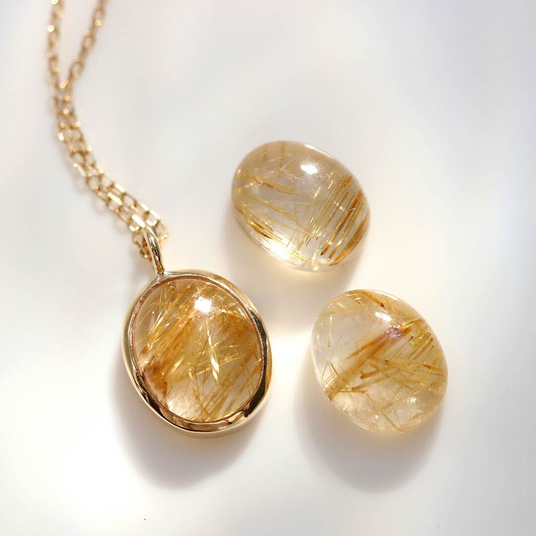太陽のかけら K18ゴールド ルチルクォーツ ネックレス お揃い