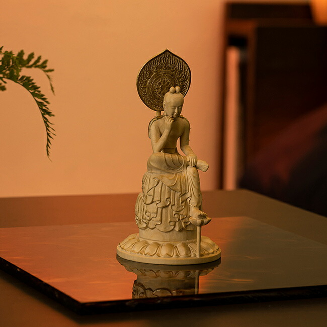 楽天市場】【特典あり】極小仏 菩薩半跏像[仏像 木彫り 木製 菩薩様