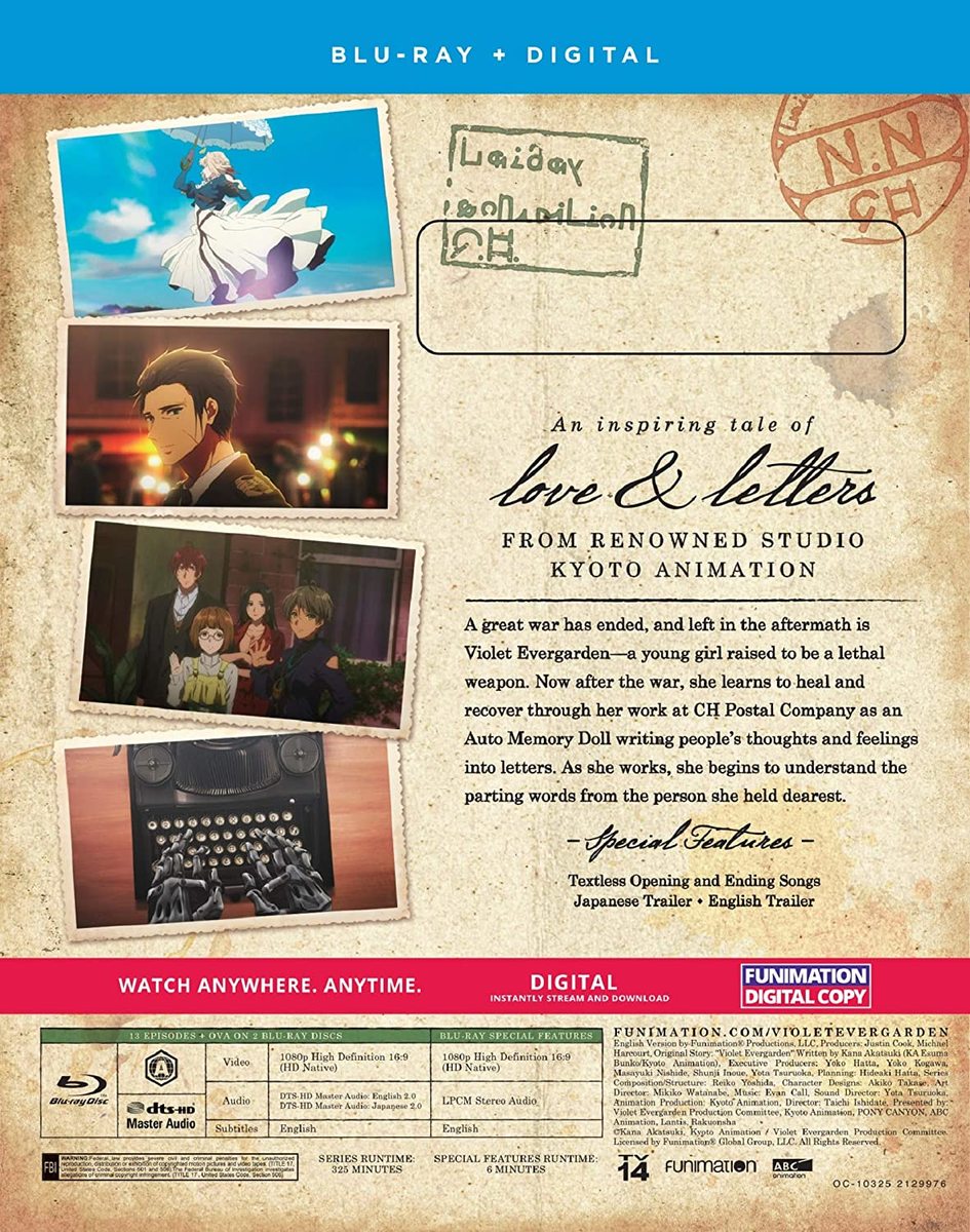 楽天市場】ヴァイオレット・エヴァーガーデン TVアニメ全13話BOXセット