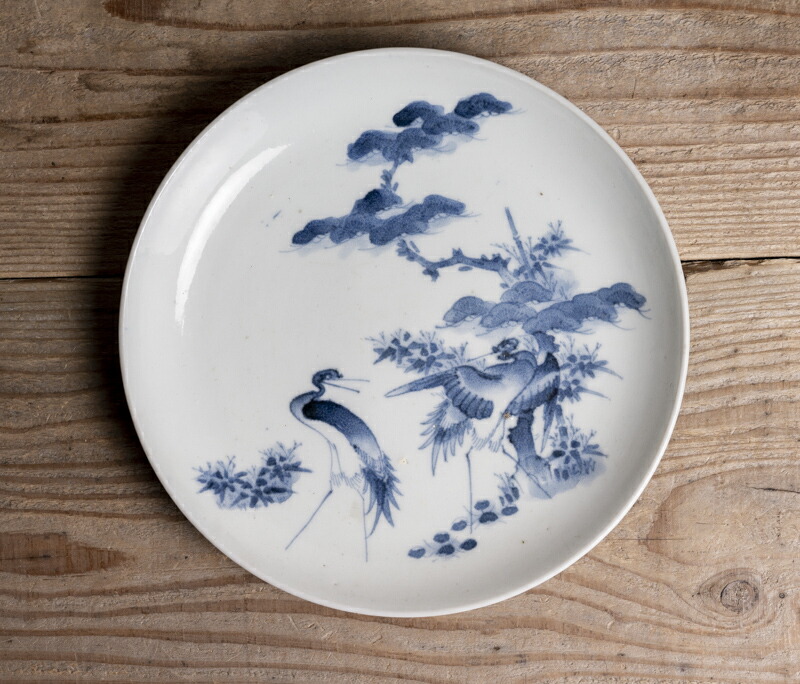 楽天市場】骨董○古伊万里染付松鶴文皿○W19.4cm / 中皿 | 江戸中期-19