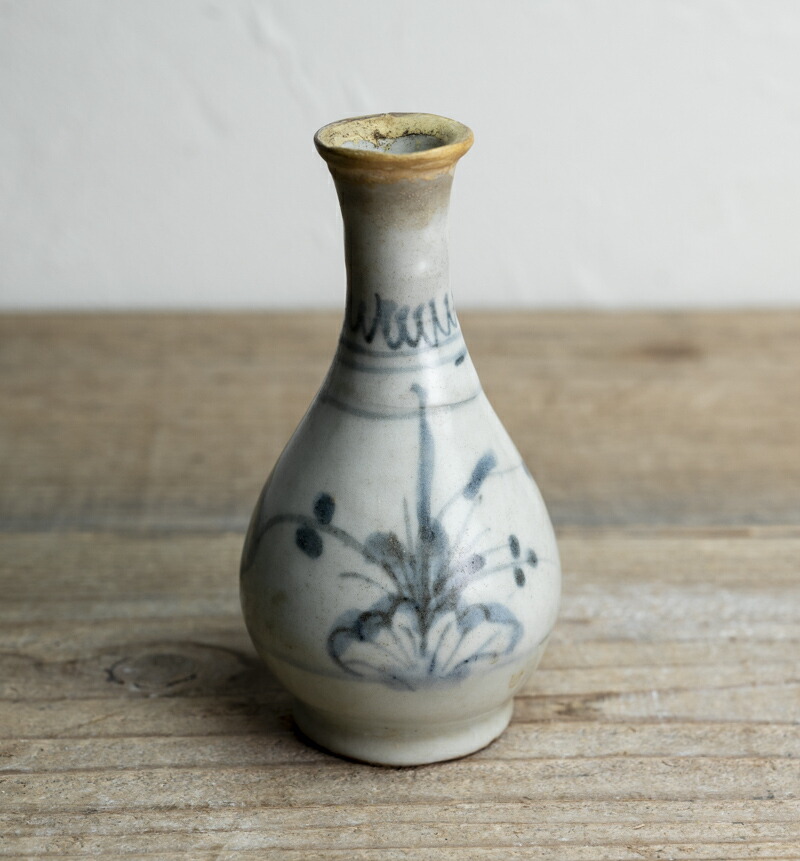 楽天市場】骨董○初期伊万里染付草花文徳利○口縁に修理あり / 小型