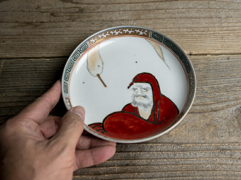 楽天市場】骨董○古伊万里色絵達磨図皿○ | 江戸後期-19世紀頃 | 磁器