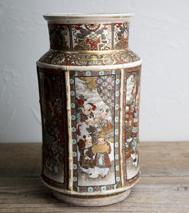 極上薩摩焼】特大金襴手色絵 獅子 香炉 飾壺 陶器 骨董 古美術 アート