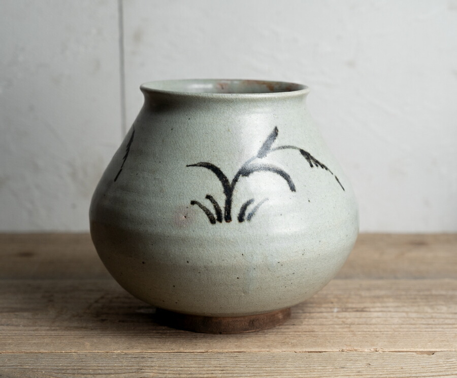 2216 骨董　唐子絵　壺　時代物 絵唐津 柿文 壺 | 鶴田 純久の章 お話