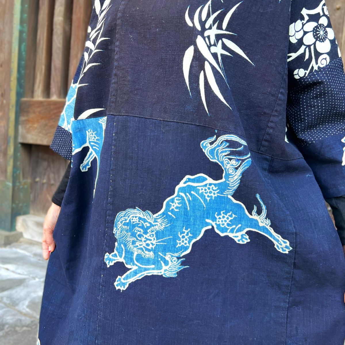 楽天市場】【古布リメイクワンピース】作家一点物綿100％ミセス40