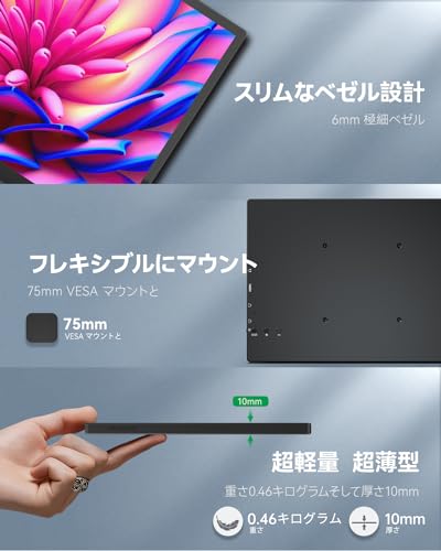 楽天市場】Intehill モバイルモニター 10.5インチ タッチパネル