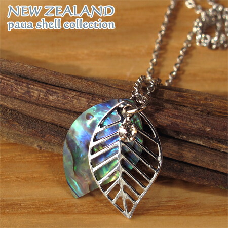 楽天市場】シェルアクセサリー リーフモチーフ ネックレス