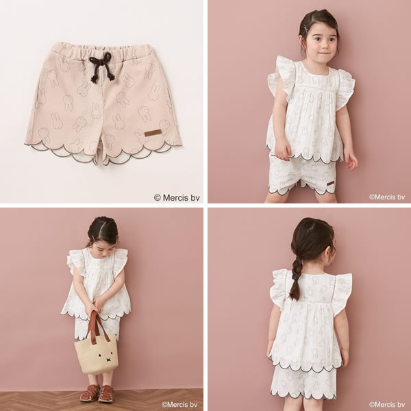 楽天市場】petit main プティマイン ミッフィー 総柄セットアップ 80