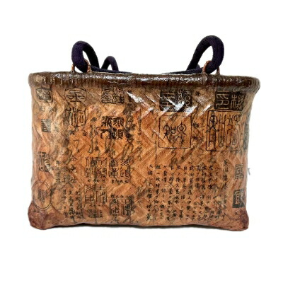 楽天市場】一閑張りかごバッグ 文字柄 日本伝統工芸品 柿渋 手作り