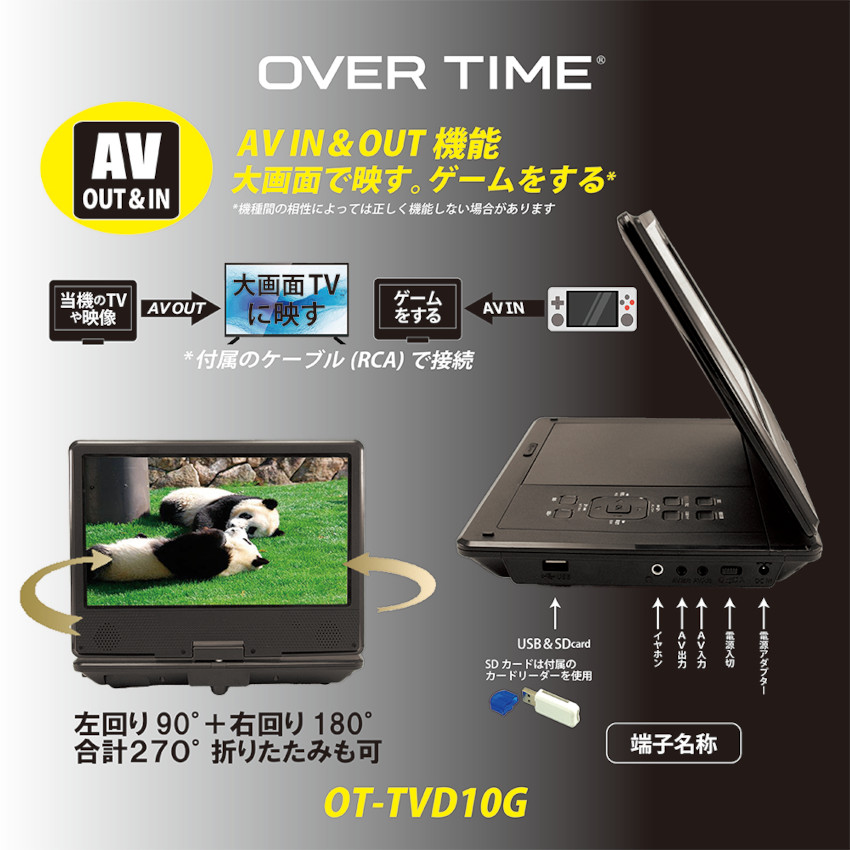 楽天市場】10.1インチ ポータブルDVDプレーヤー フルセグ ワンセグ TV