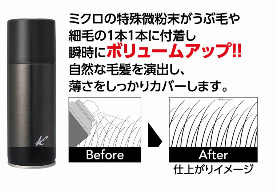 楽天市場】3D増毛感覚 黒ばら本舗 黒染ボリュームアップヘアスプレー