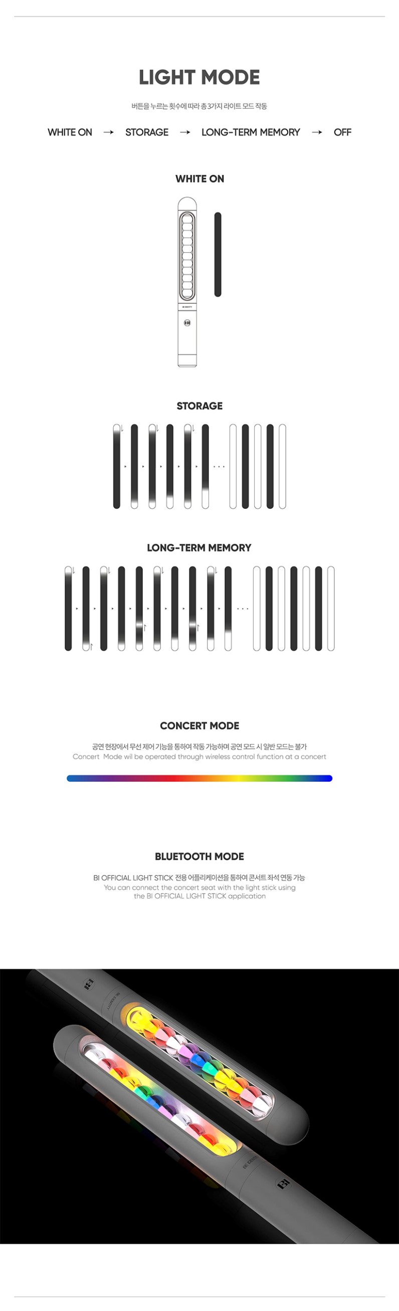 楽天市場】B.I ペンライト / B.I Official Lightstick / IKON / BI