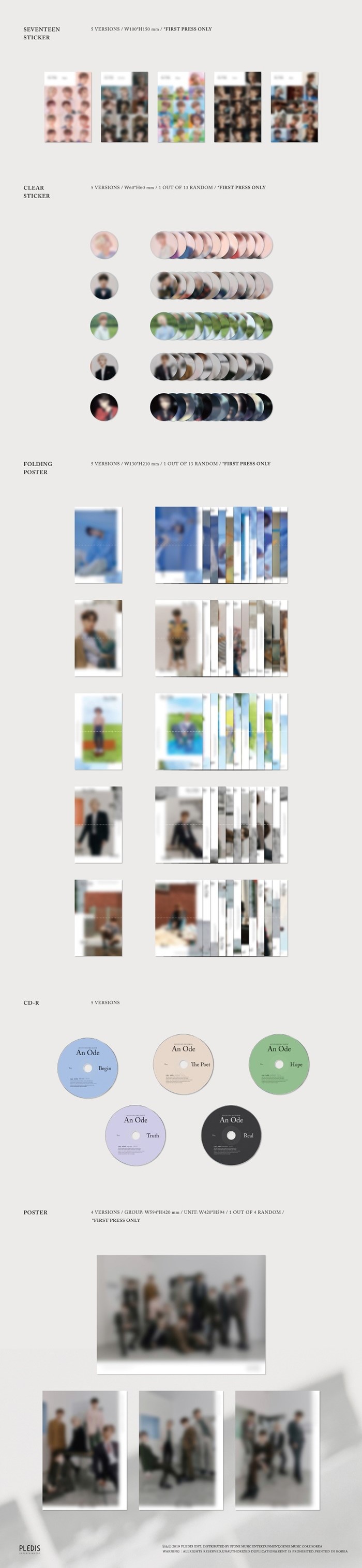 楽天市場】SEVENTEEN - An Ode / アルバム 5種選択 / メンバー選択