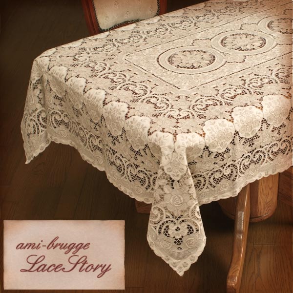 楽天市場】手刺繍・ヴィンテージドローンワーク＆カットワークテーブル