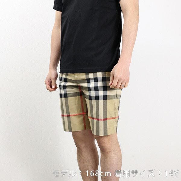 楽天市場】BURBERRY バーバリー Check Stretch Cotton Tailored Shorts