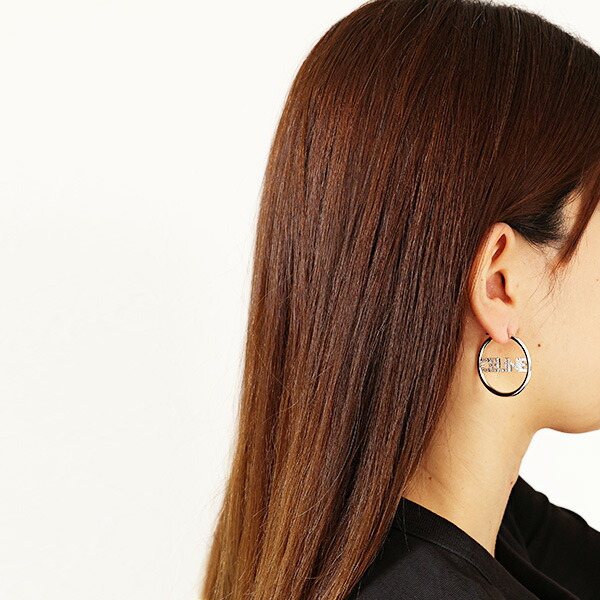 楽天市場】CELINE セリーヌ ピアス Monochroms Strass Hoops Earrings