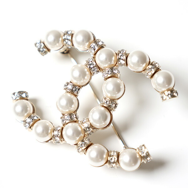 楽天市場】CHANEL シャネル Pearl CC Brooch ブローチ アクセサリー