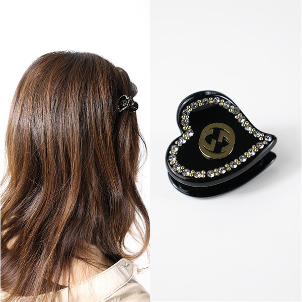 楽天市場】GUCCI グッチ Interlocking G Heart Small Hair Clip