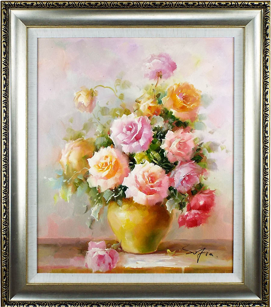 楽天市場】花の絵 絵画 油絵 アートパネル開業祝い 開院祝い「多彩な