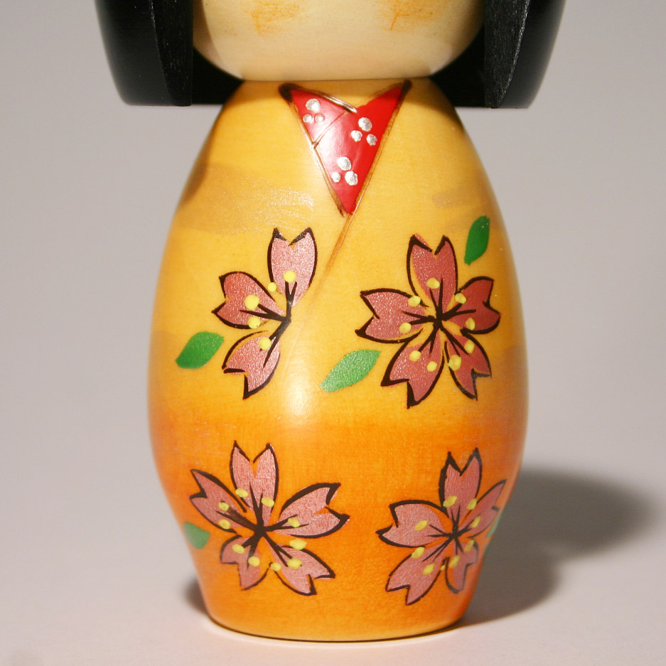 楽天市場】こけし 「桜々」 C278 創作こけし 置物 木製 お土産 日本製