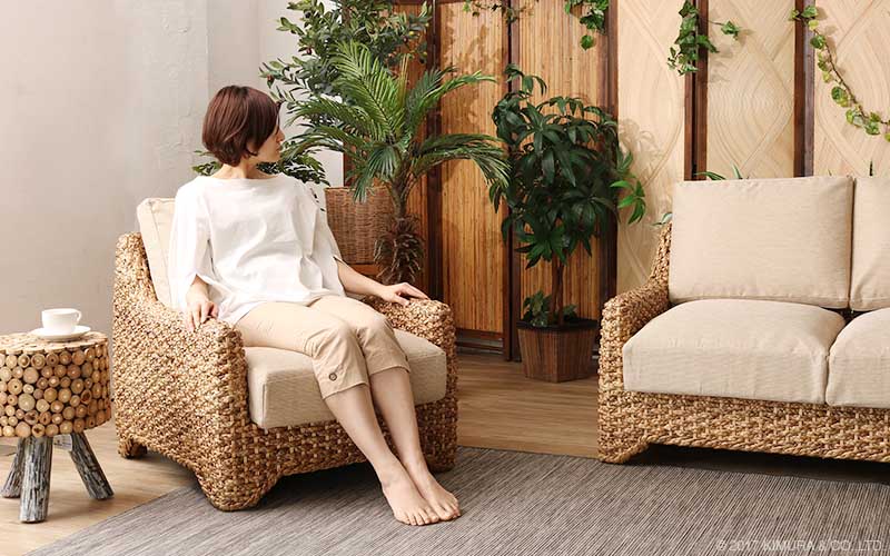 楽天市場】ウォーターヒヤシンスソファー 1人掛け 1人用 ウォーター